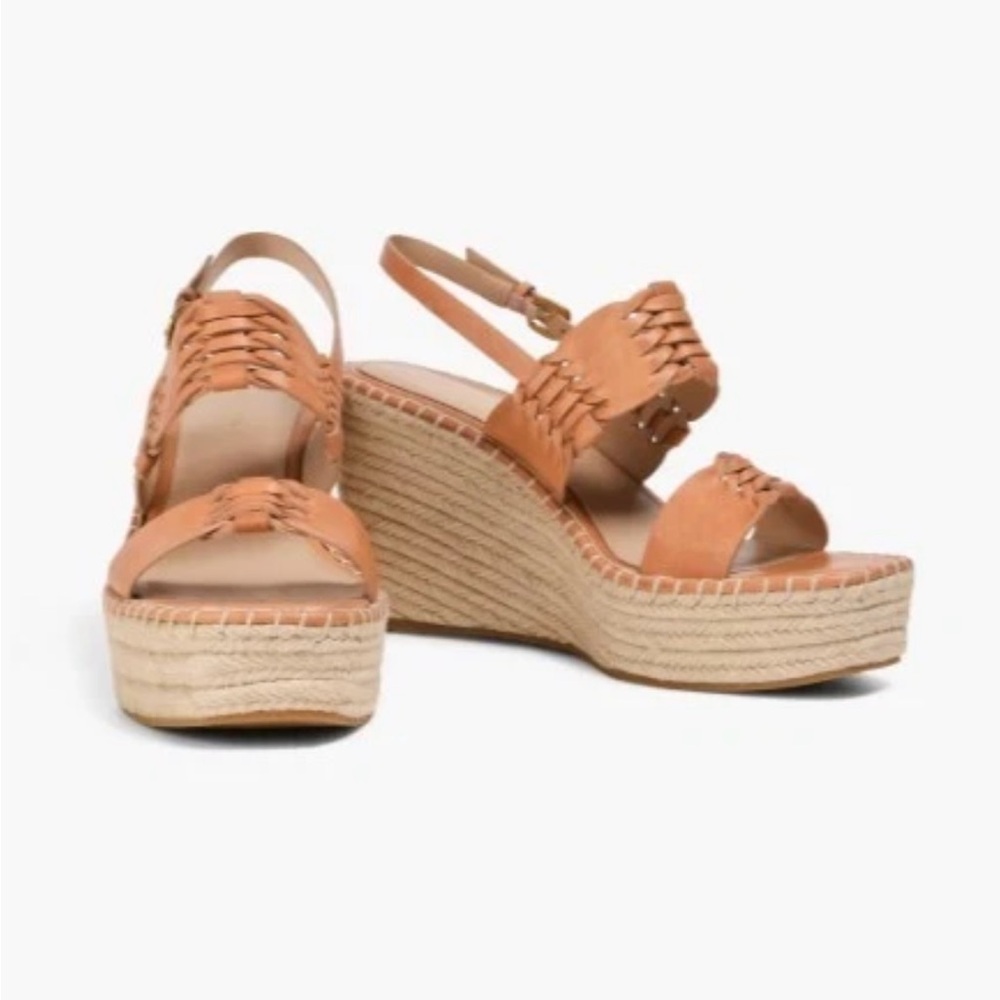 Veronica Beard Riya Slingback Wedge Espadrille Sandal Light Brown Size 10 $350